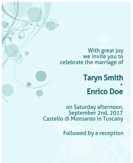 With great joywe invite you tocelebrate the marriage of
TarynToEnrico
on Saturday afternoon,September 3rd, 2010Castello di Monsanto in Tuscany
Part of a week long celebration offamily, frends and gelato
