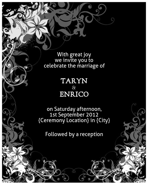 With great joywe invite you tocelebrate the marriage of
TarynToEnrico
on Saturday afternoon,September 3rd, 2010Castello di Monsanto in Tuscany
Part of a week long celebration offamily, frends and gelato
